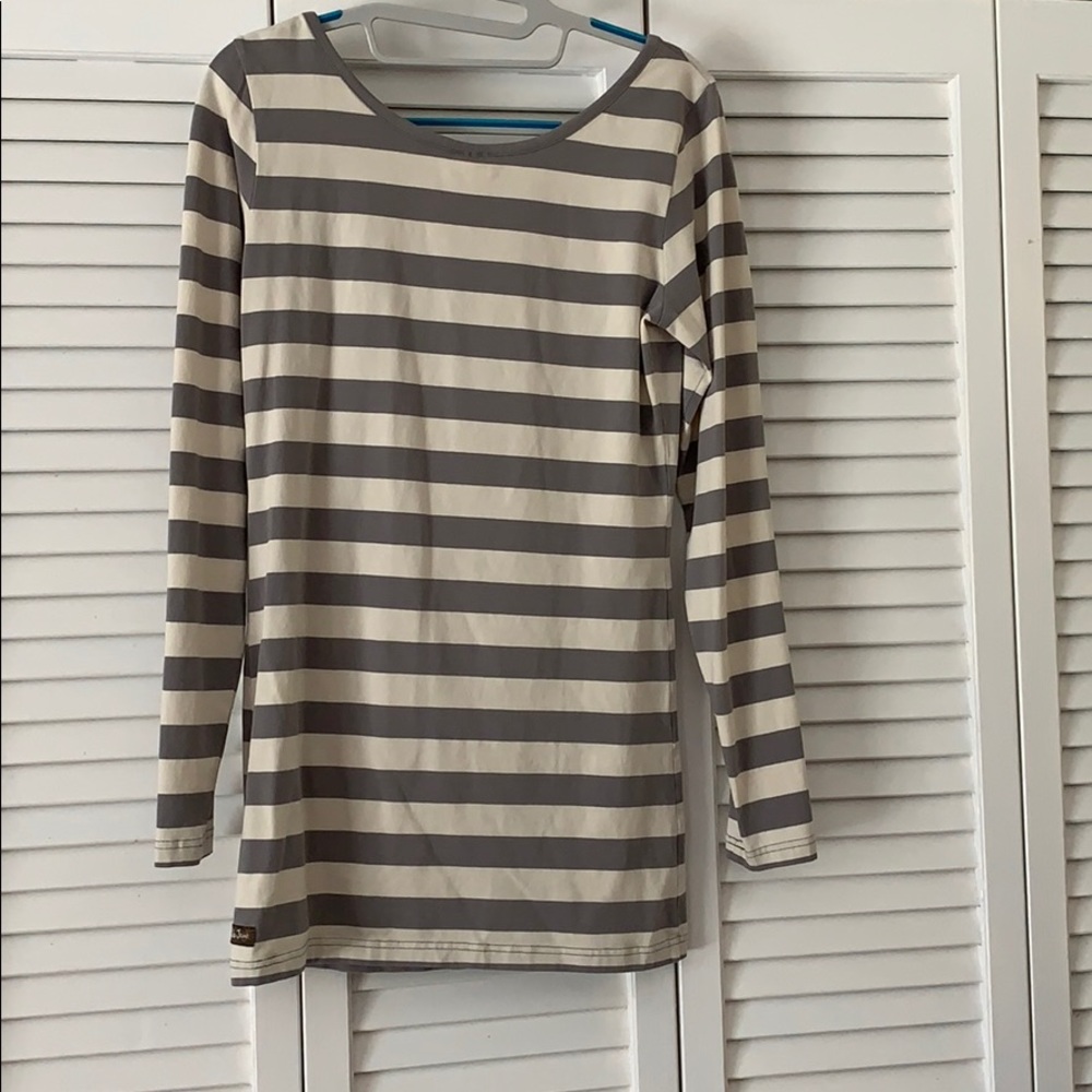 Matilda Jane tee size medium EUC grey stripes - Picture 3 of 3
